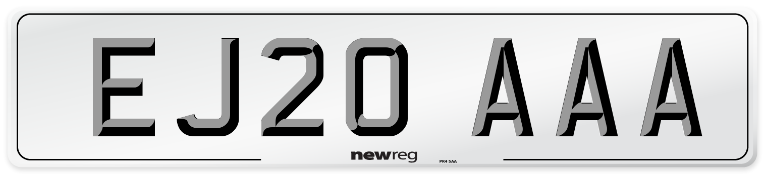 EJ20 AAA Number Plate from New Reg